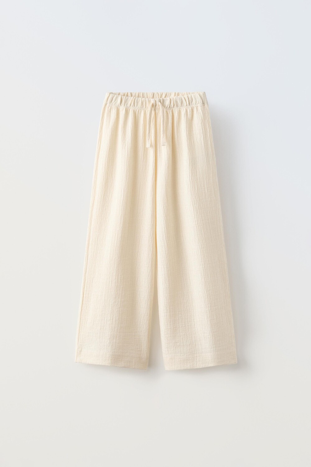 

Однотонные креповые брюки ZARA, экрю