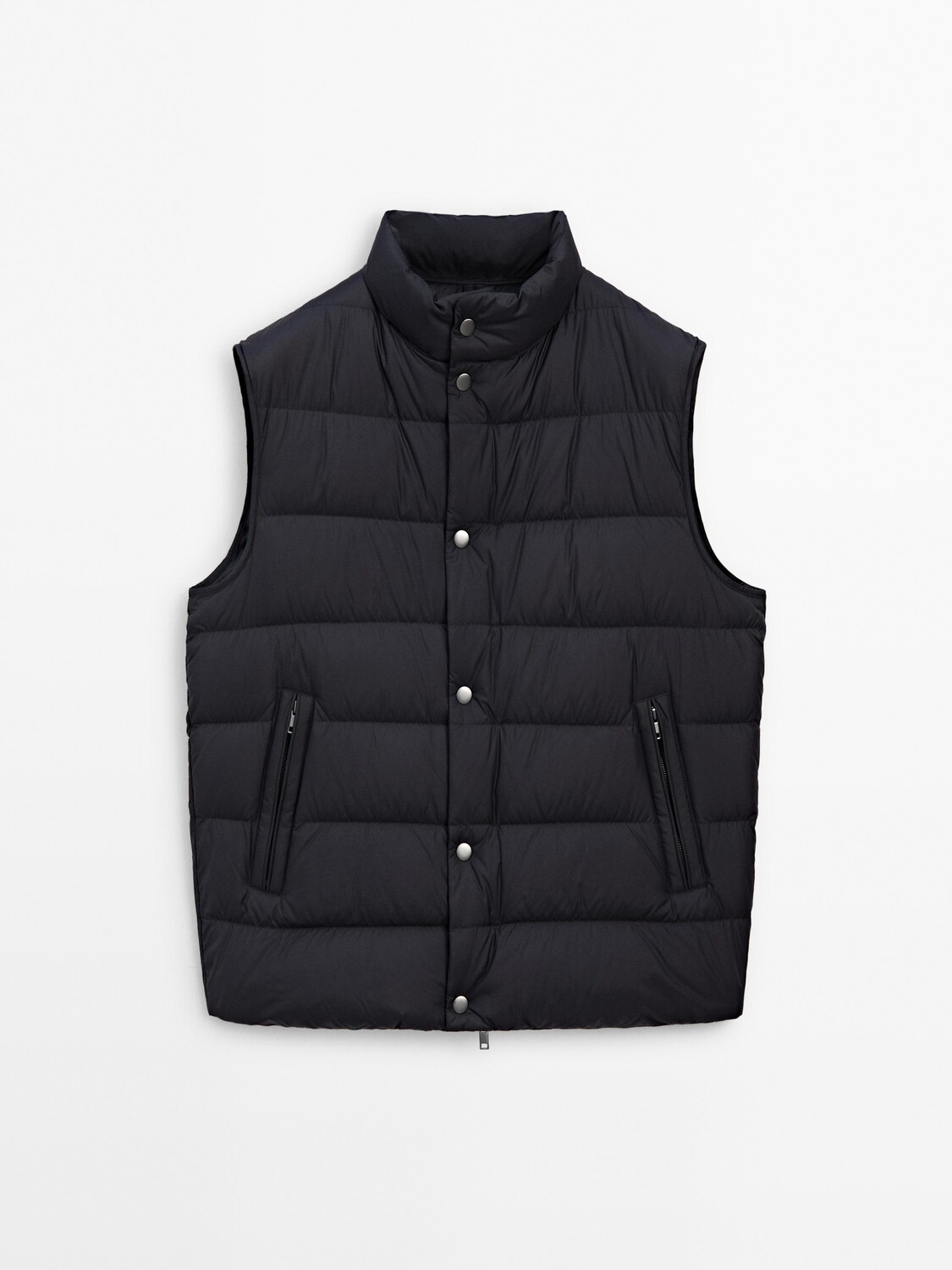 

Пуховый жилет-пуховик Massimo Dutti, синий