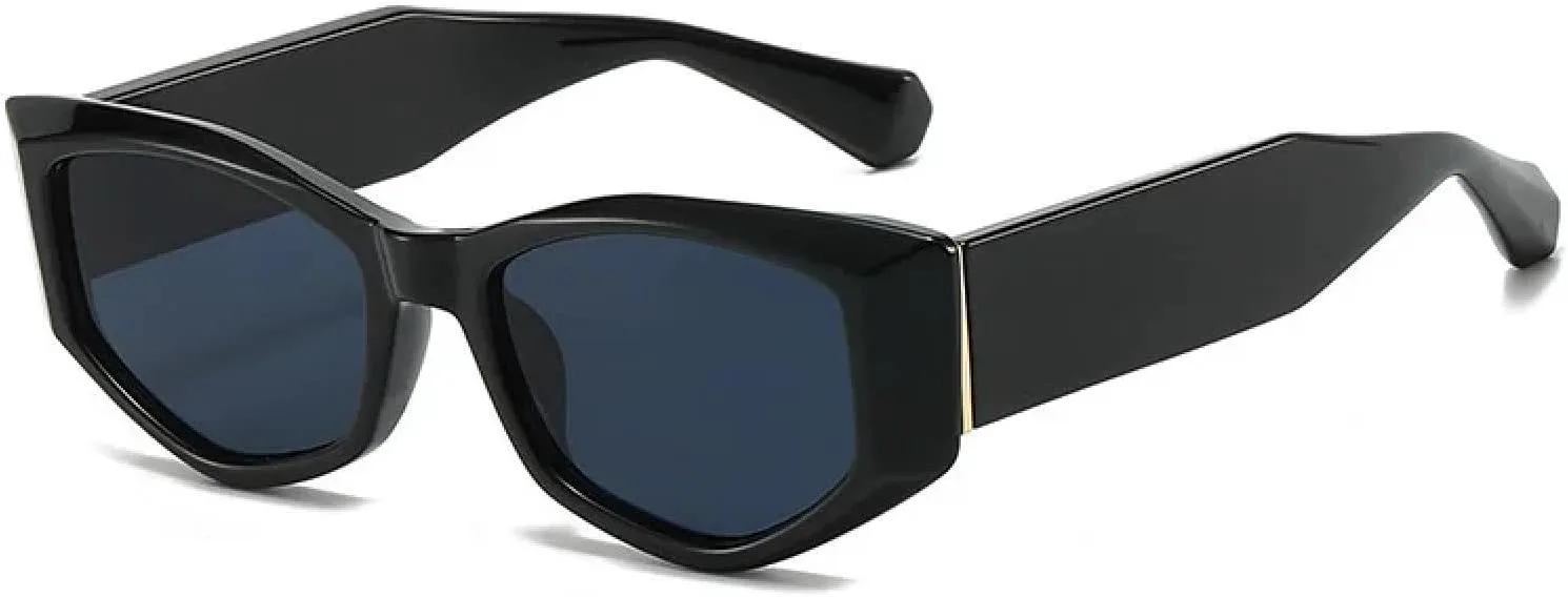 

Солнцезащитные очки конфетных цветов для женщин и мужчин, в стиле панк, с защитой от УФ-излучения UV400, для активного отдыха и спорта UATXTAU, Black-black