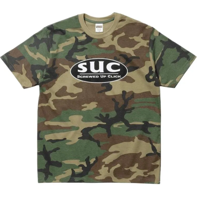 Футболка x DJ Screw SS26 WEEK6 SUC Tee, унисекс Supreme, Woodland Camouflage