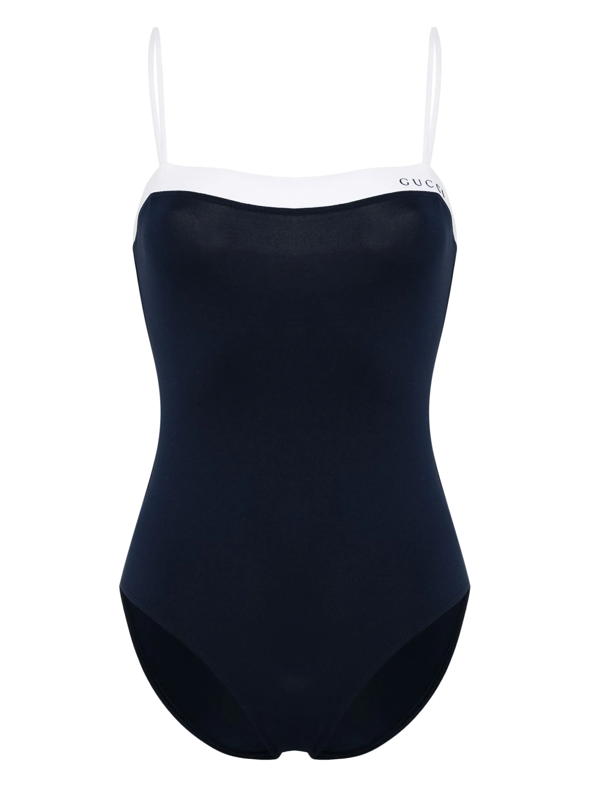 

Купальник в стиле колор-блок с логотипом Gucci, синий