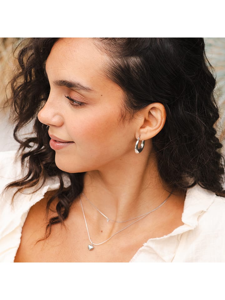 

Adeliás Женские серьги - Серьги-кольца из нержавеющей стали серебристого цвета