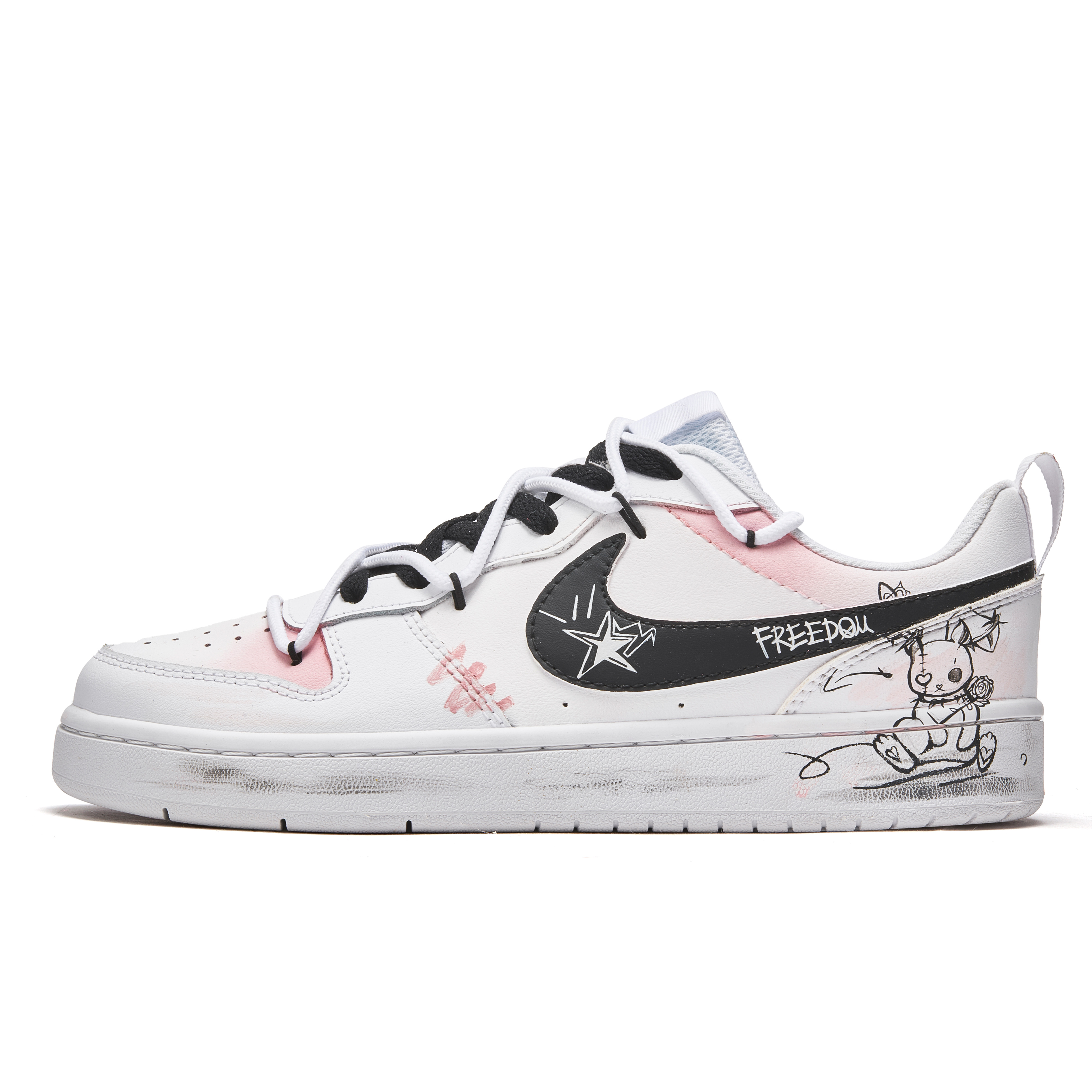 

Кроссовки Nike Court Borough Skateboard Shoes Women's Low-Top Pink/White, Розовый, Кроссовки Nike Court Borough Skateboard Shoes Women's Low-Top Pink/White