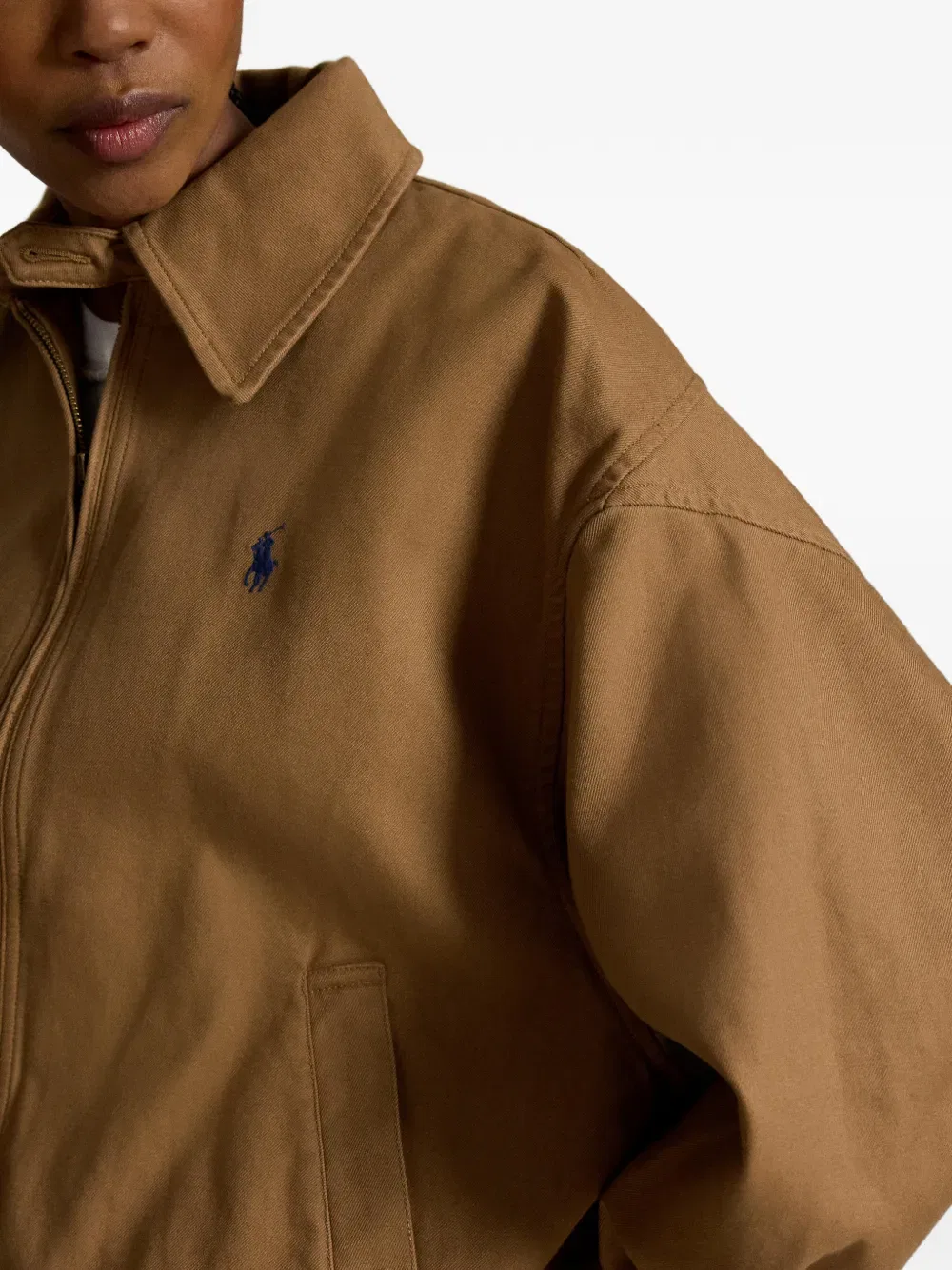 Куртка на молнии с вышивкой «пони» Polo Ralph Lauren, коричневый — фото 4