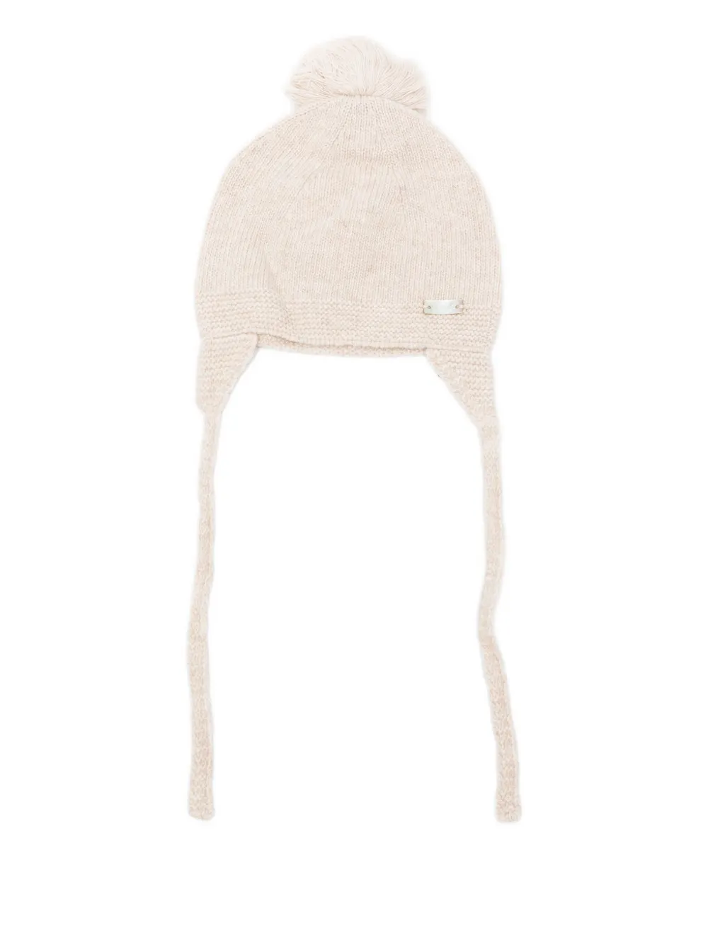 

Шапка-ушанка с помпоном LARANJINHA, нейтральный