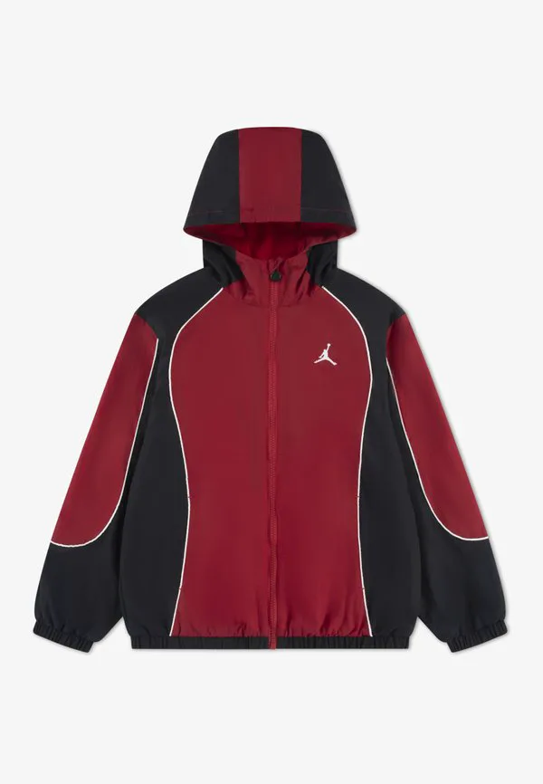 Куртка унисекс для активного отдыха с цветовыми блоками Jordan, Gym Red
