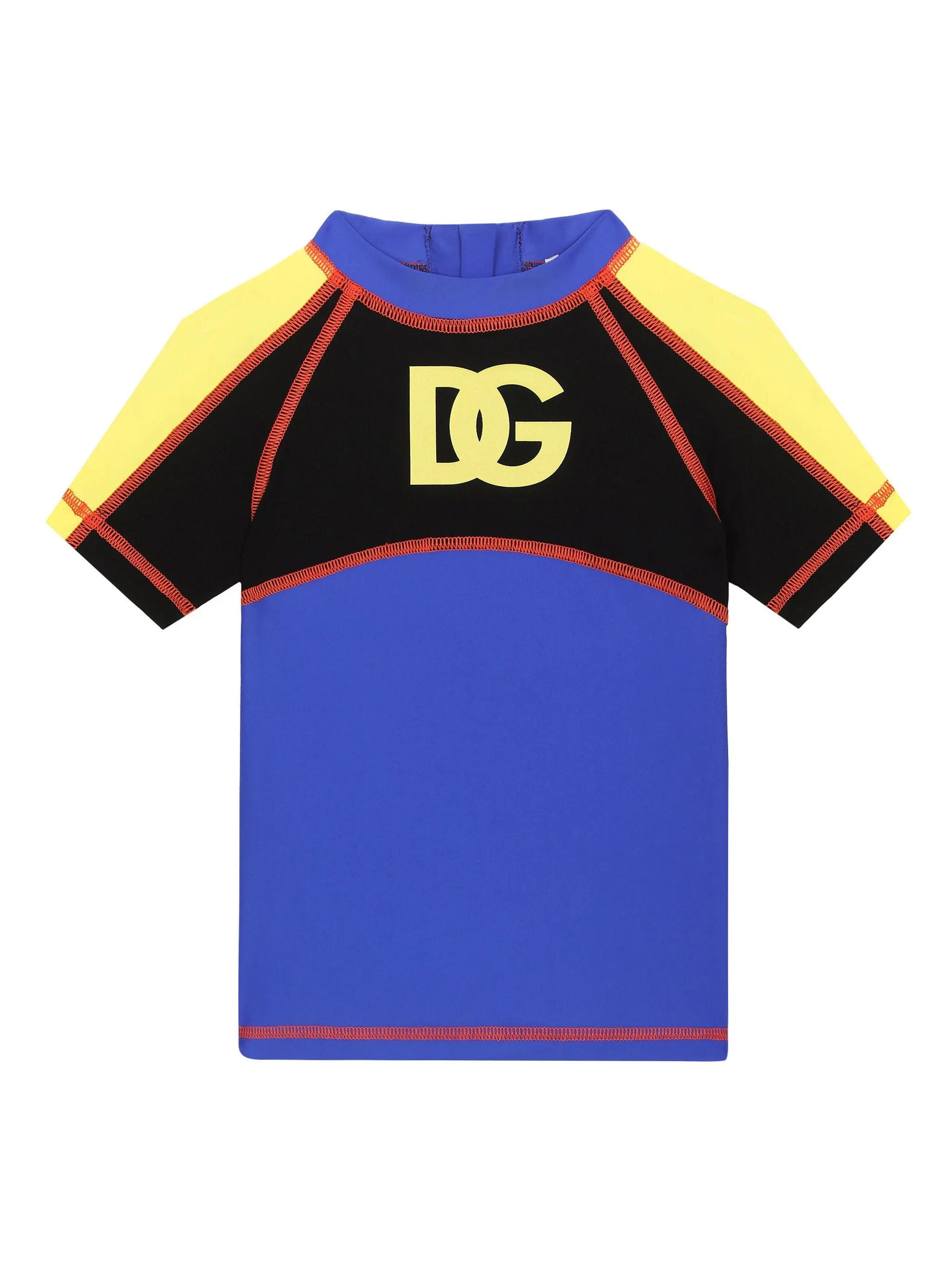 

Футболка в стиле колор-блок Dolce & Gabbana Kids, синий