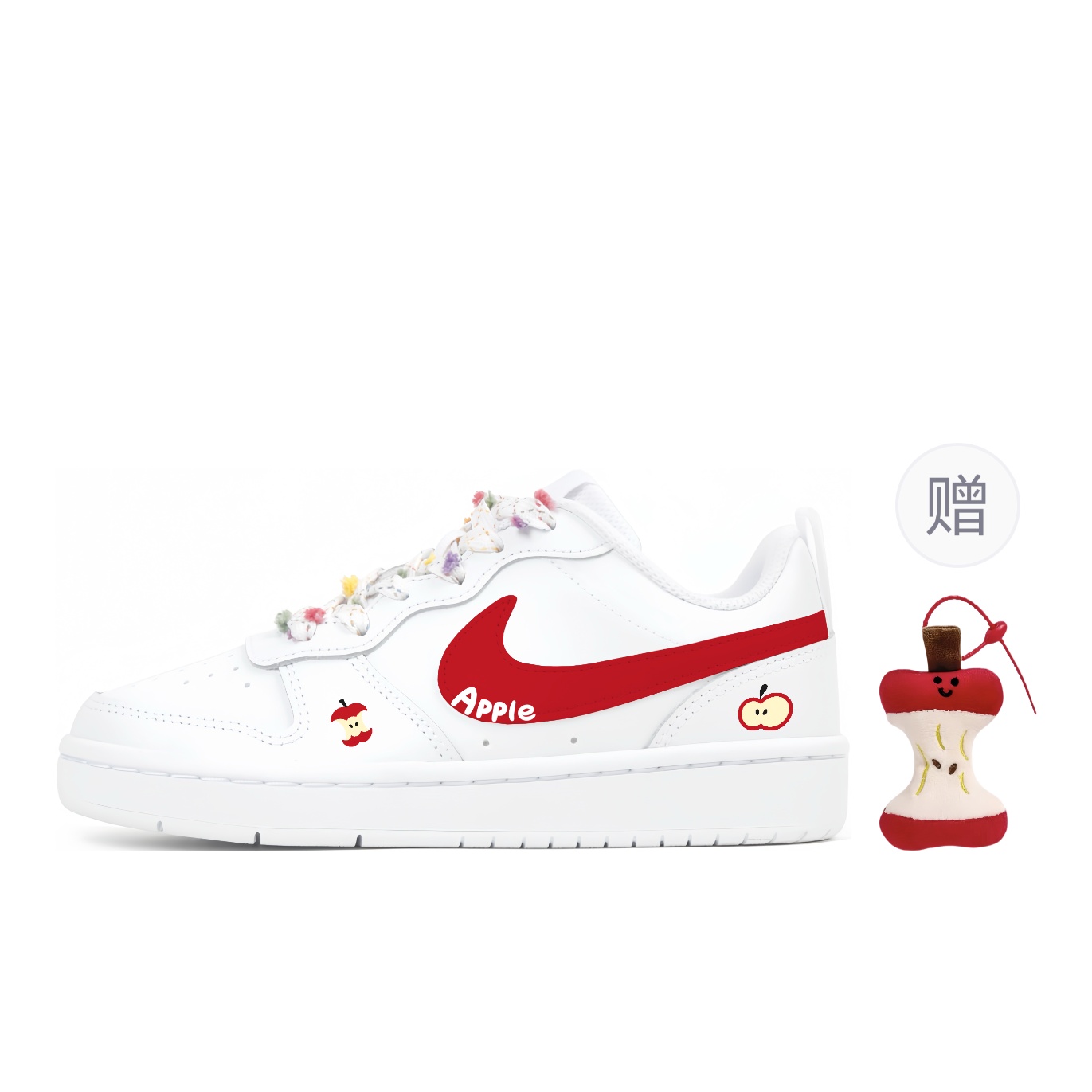 

Nike Court Borough Low 2 Low top Kids' Skateboarding Shoes White Red Teenagers