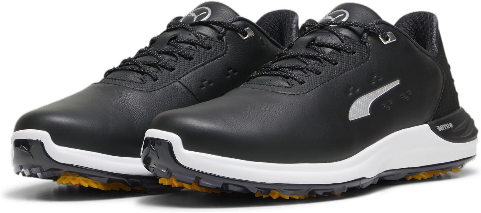 

Кроссовки PUMA Golf Phantomcat Nitro, цвет Puma Black/Puma Silver/Yellow Sizzle