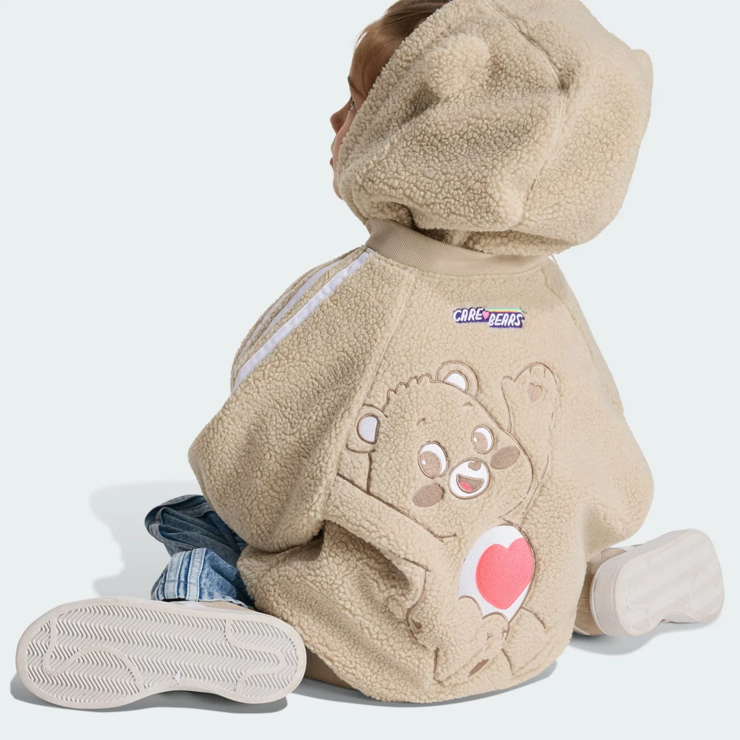Флисовая куртка Adidas Originals CARE BEARS бежевого цвета — фото 4