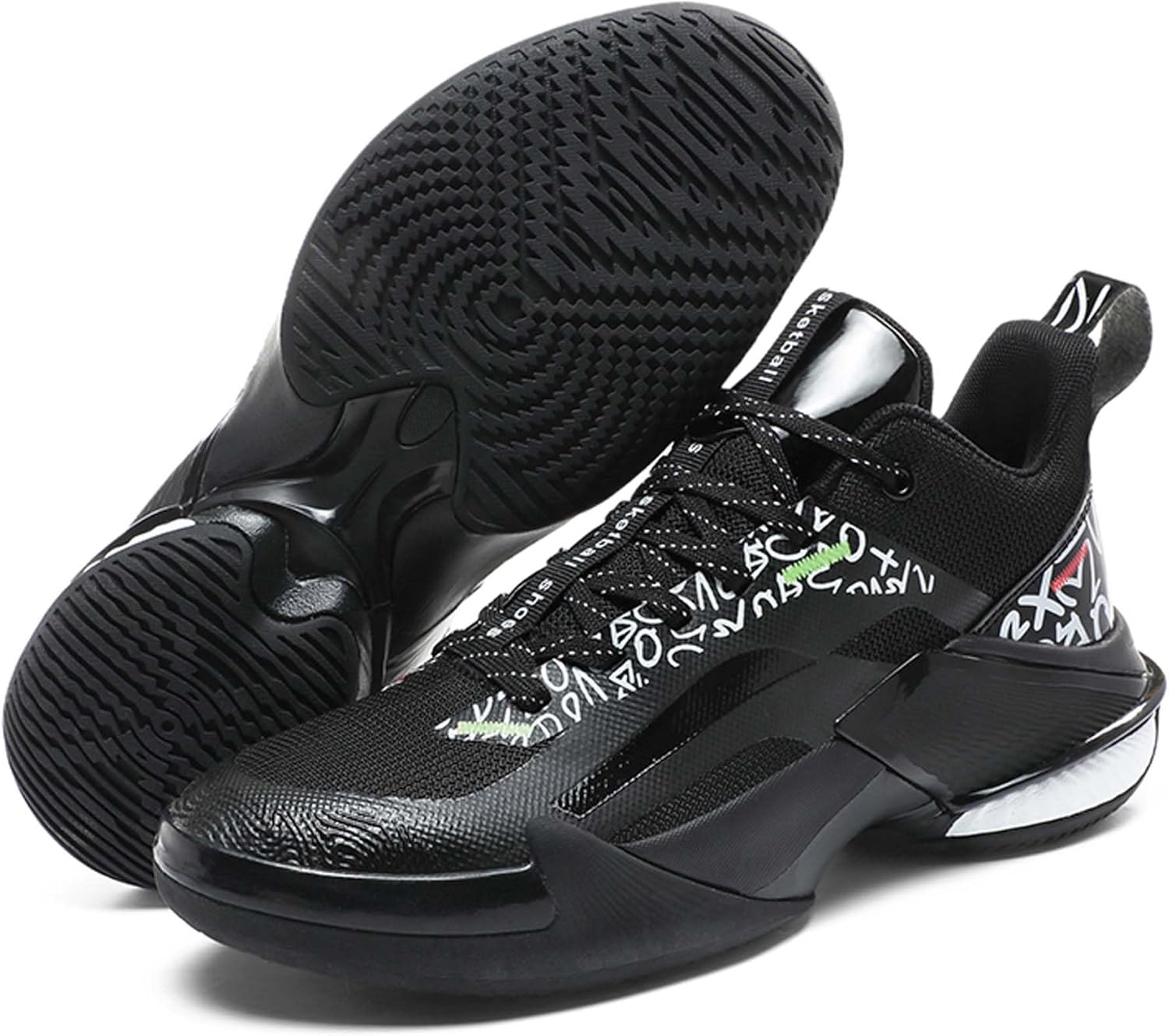 

Мужские баскетбольные кроссовки Командные кроссовки Удобные соревновательные кроссовки Ksyvucrd, черный