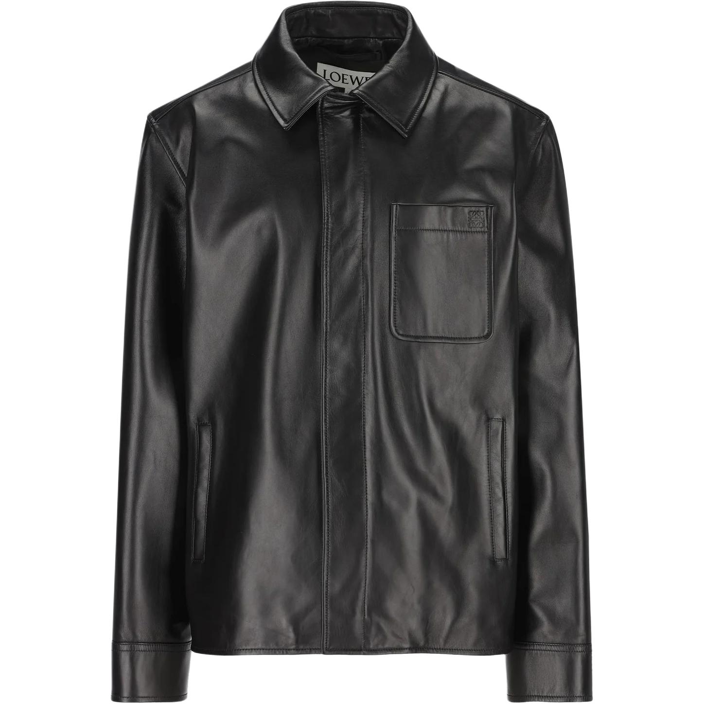 

LOEWE Свободная кожаная рубашка, Black