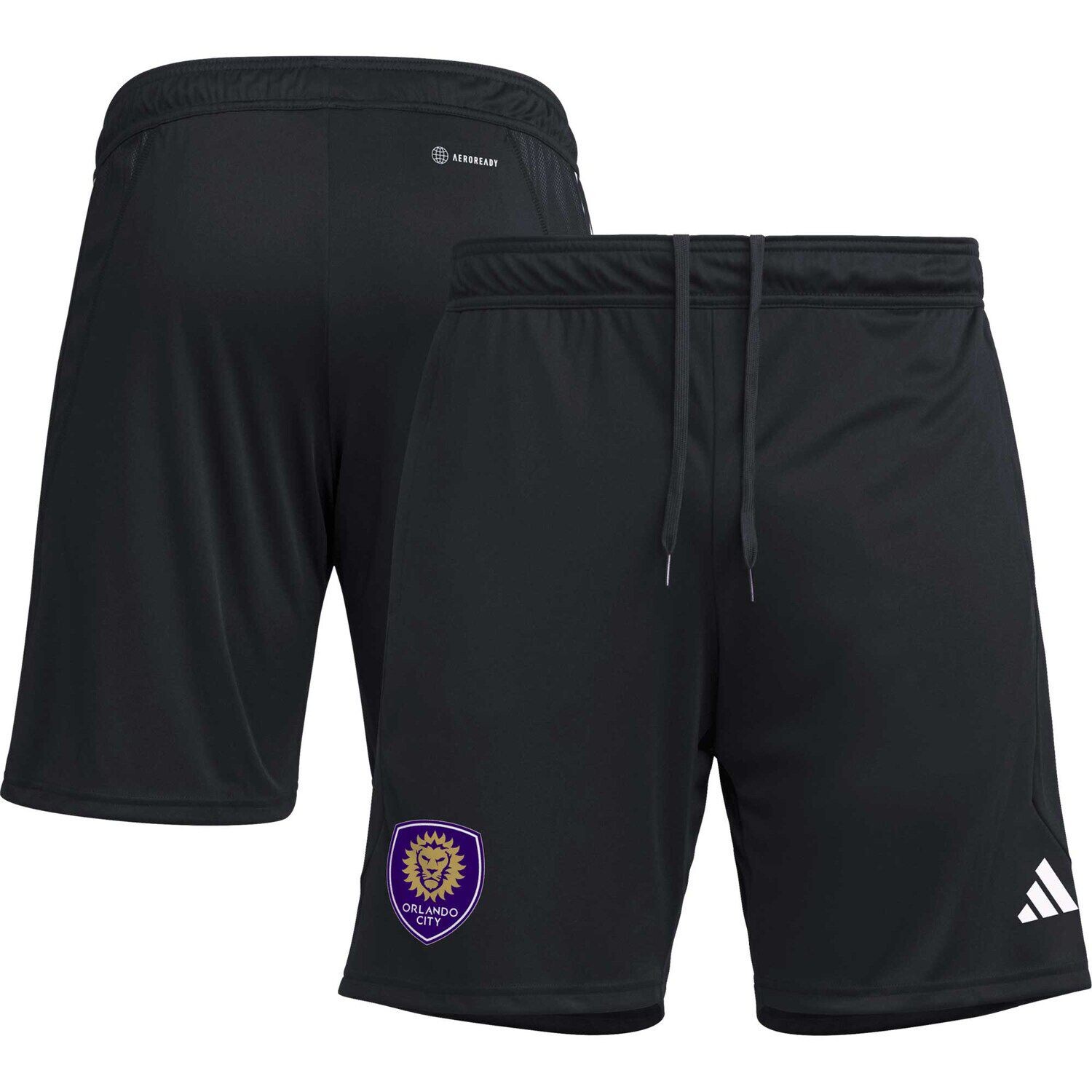 

Мужские черные тренировочные шорты Orlando City SC 2023 AEROREADY adidas