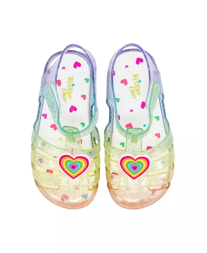 Детские босоножки Wonder Everglitter Heart с подсветкой Western Chief, мультиколор — фото 4