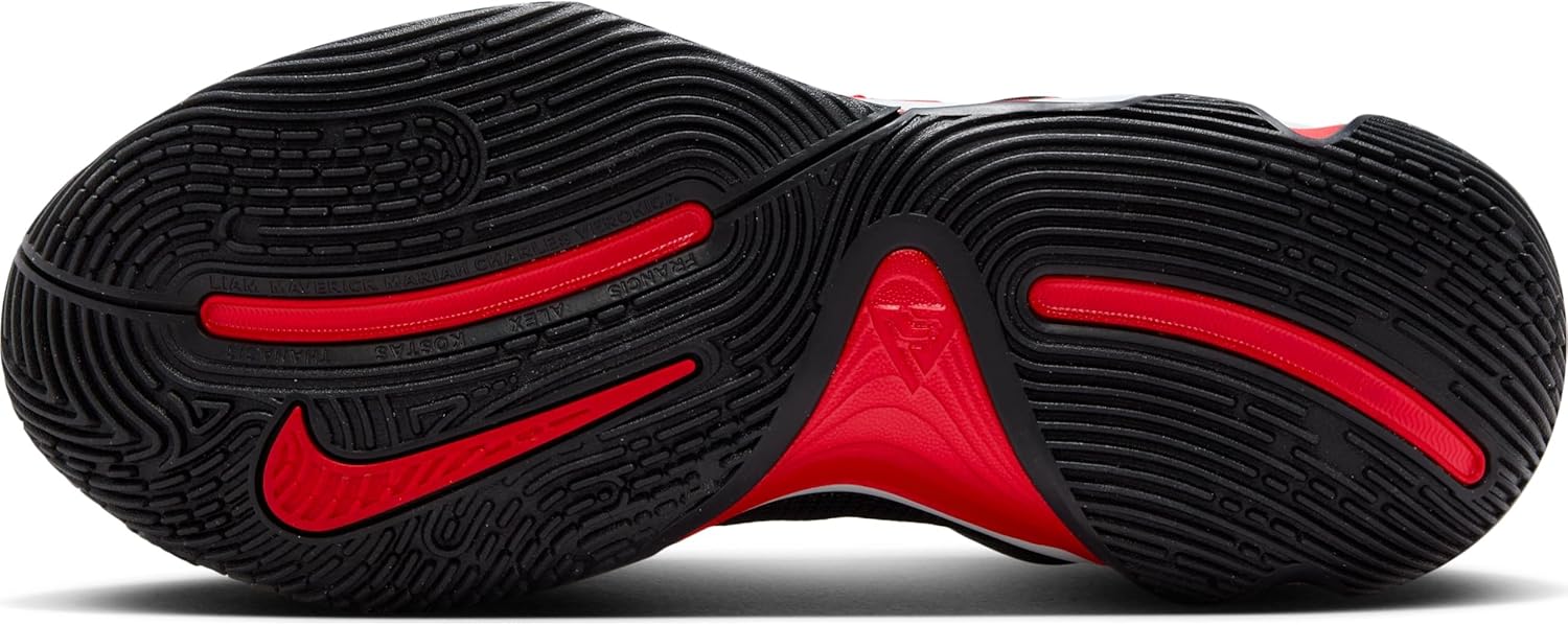 Мужские кроссовки Nike, три четверти высоты, черный/красный/серый — фото 3