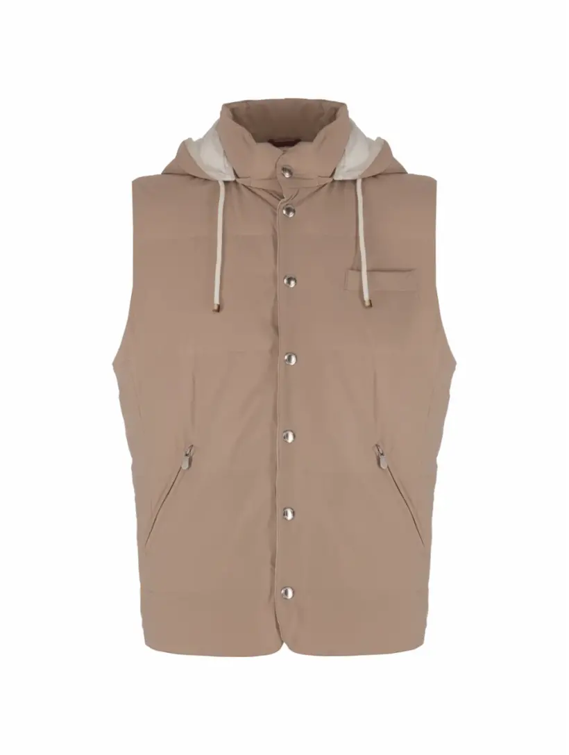 

Стеганый жилет Brunello Cucinelli, бежевый