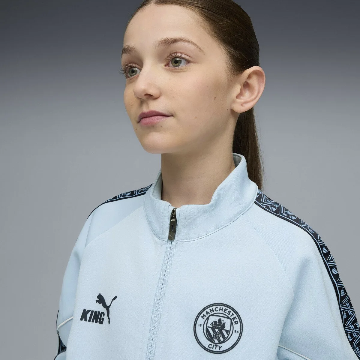 Детская куртка "Манчестер Сити" "Король гимна" PUMA, Silver Sky-Deep — фото 2