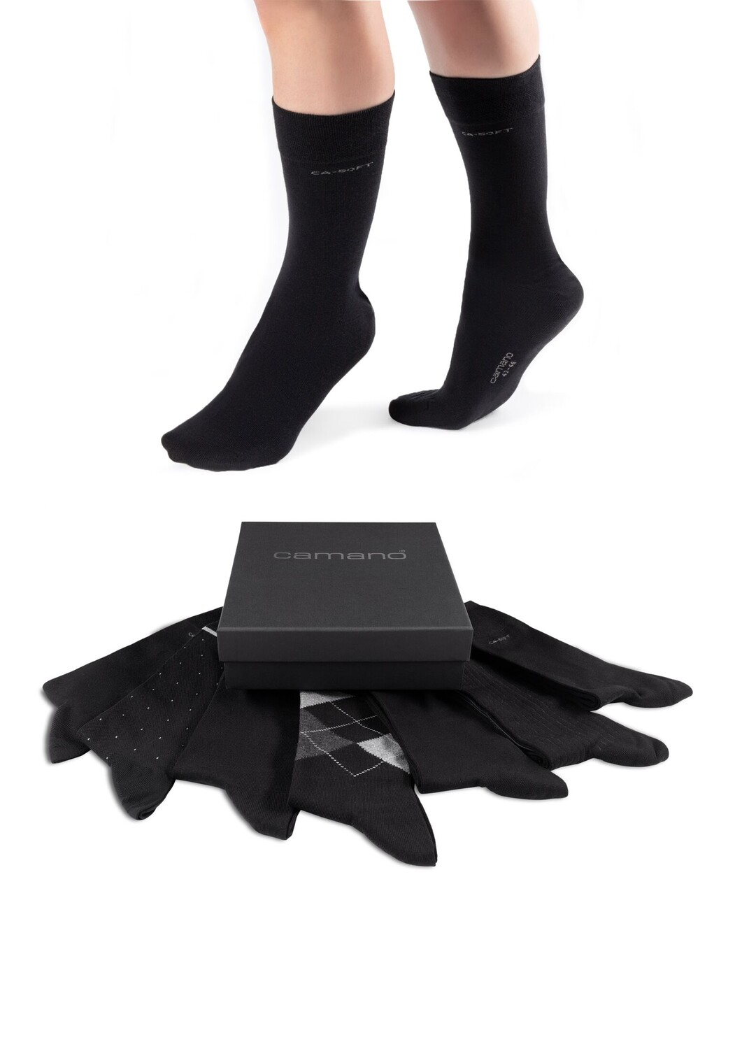 

Носки camano 7 шт ca soft, черный