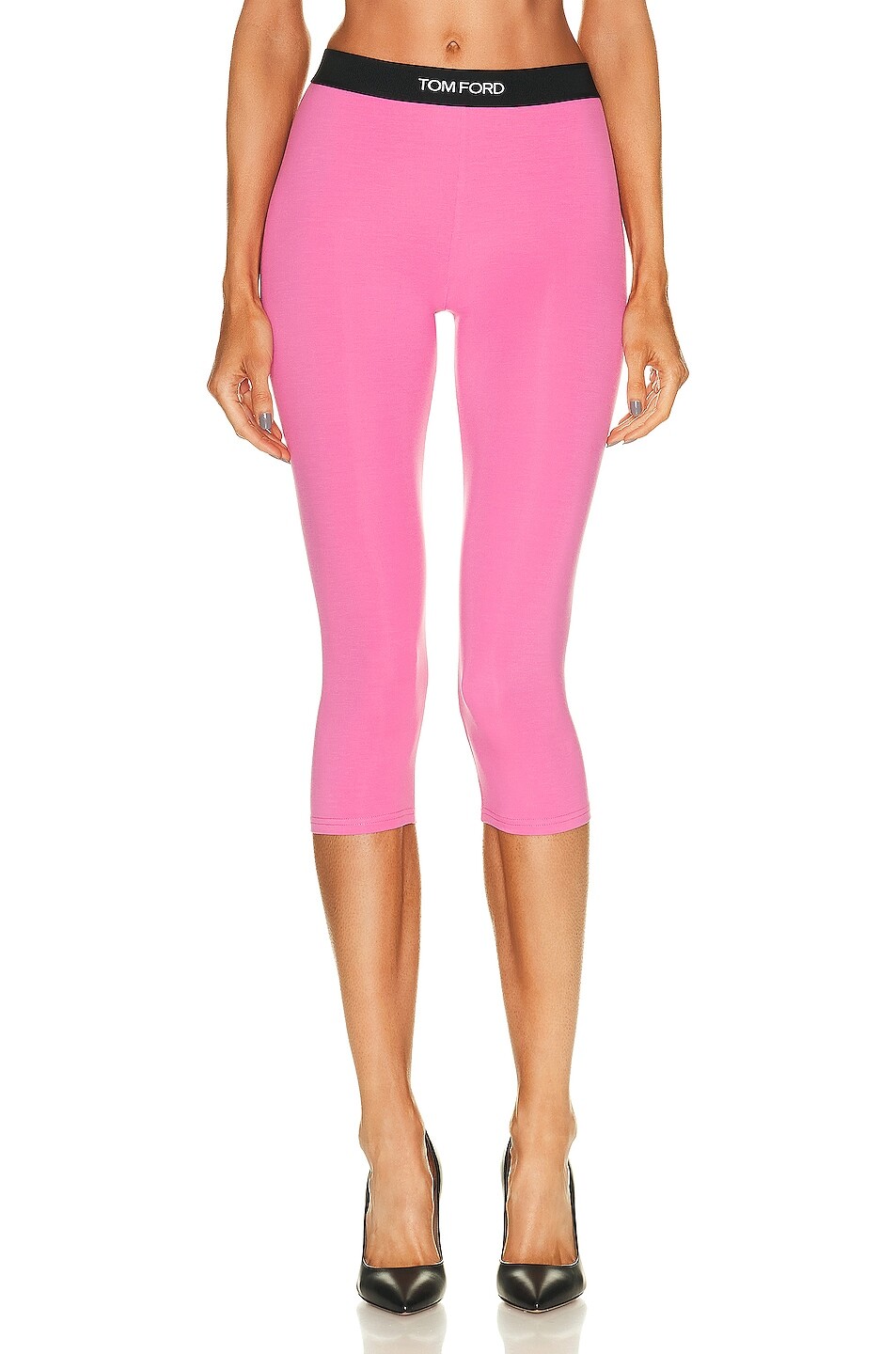 

Брюки Tom Ford Signature Cropped Yoga, цвет Rose Bloom