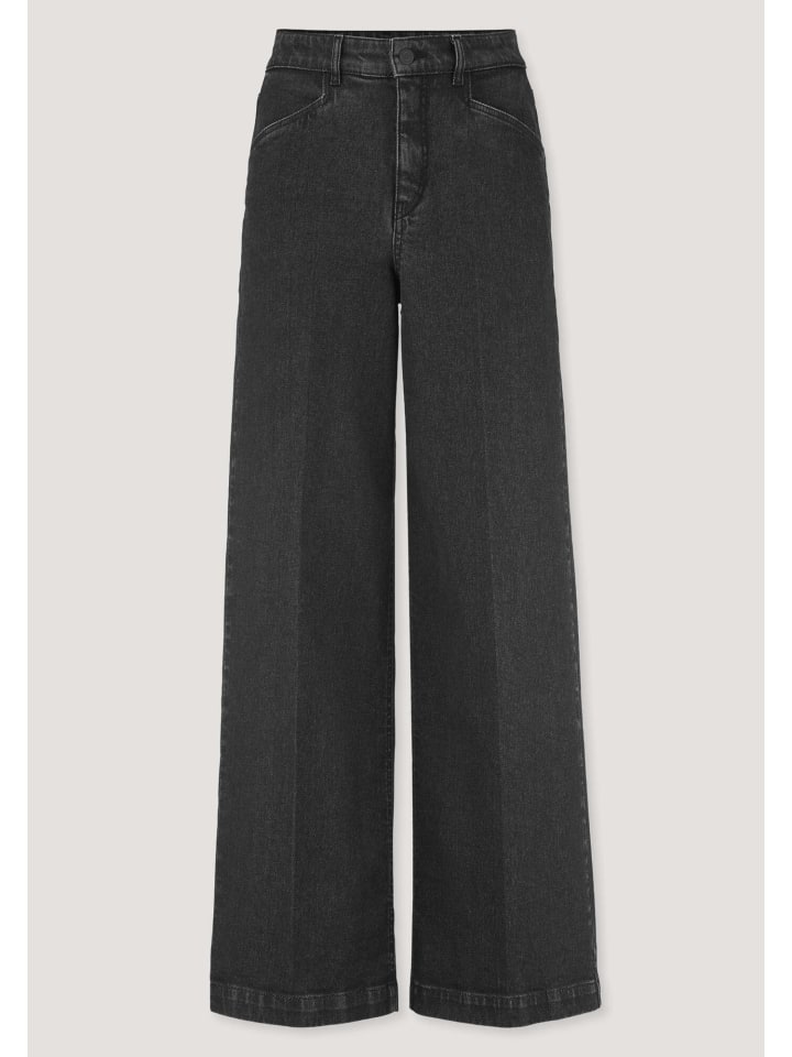 

Джинсы Hessnatur VONNA Super Wide Leg BETTER RECYCLING, изготовлены из органического денима, черного цвета