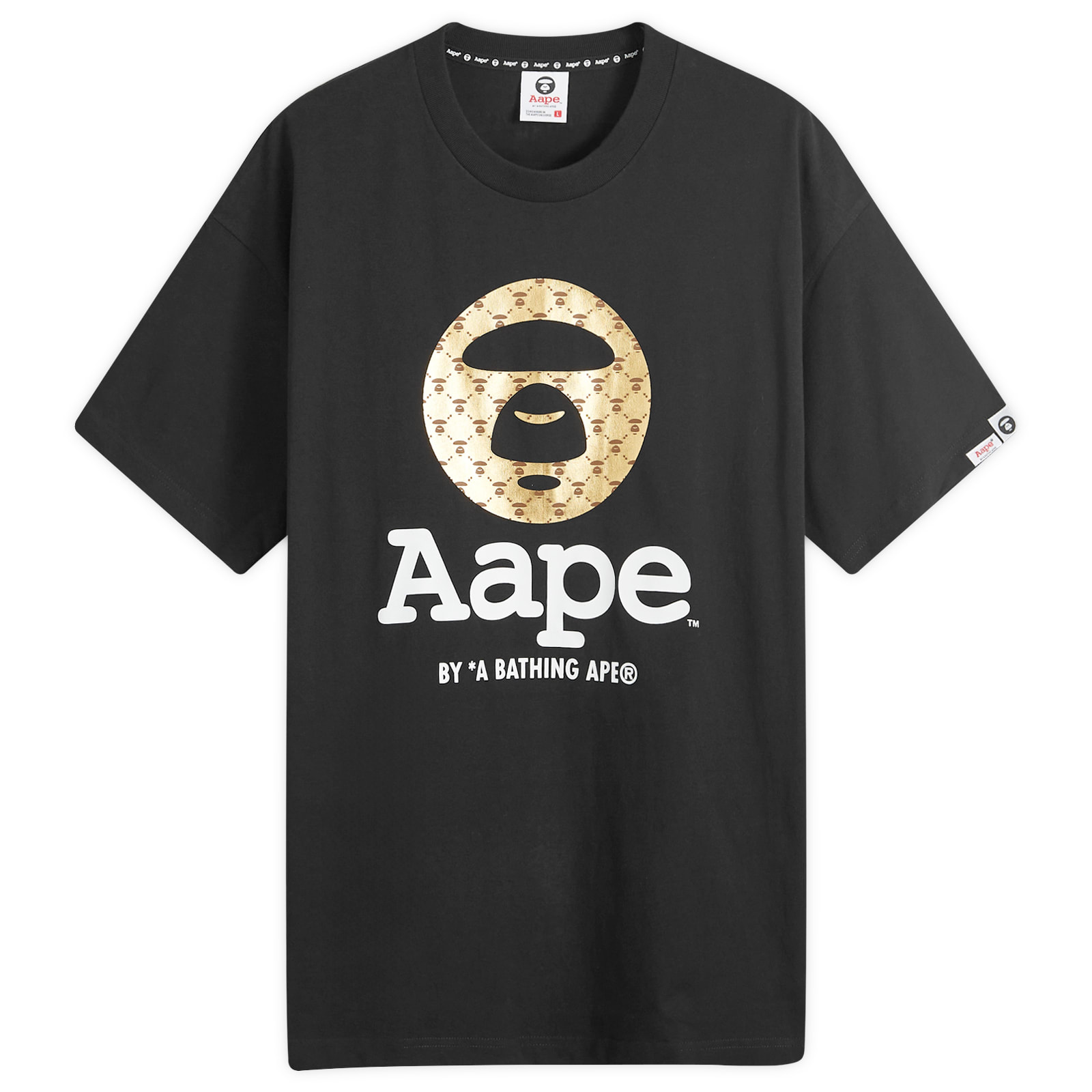 

Футболка Aape Monogram Moonface T-Shirt, черный