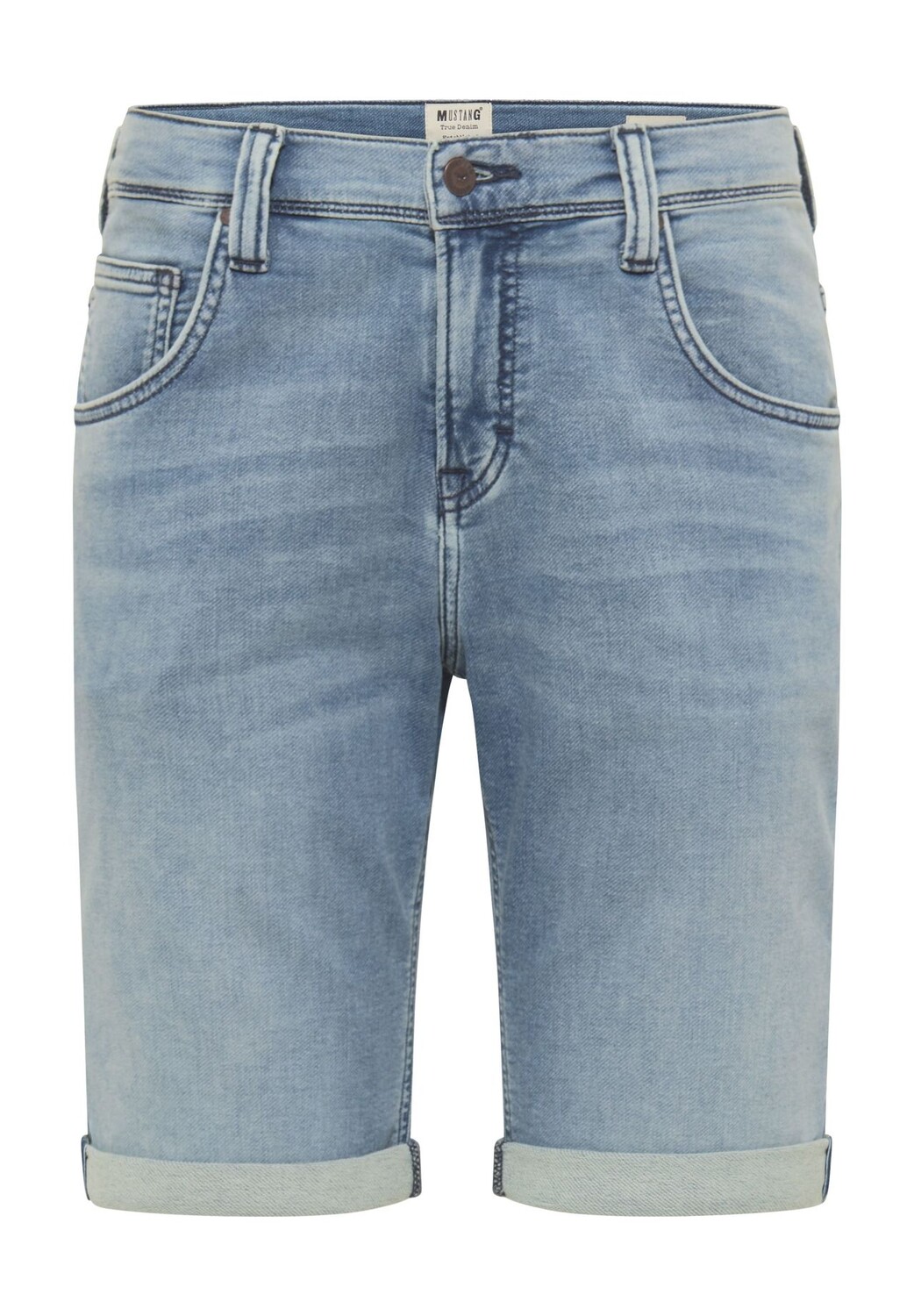 

Джинсовые шорты, потертые, 5 карманов, мужские MUSTANG, цвет Denim Blu