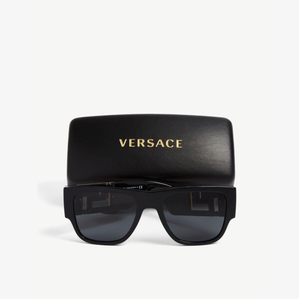 VE4403 57 солнцезащитные очки из ацетата в круглой оправе Versace, черный — фото 3