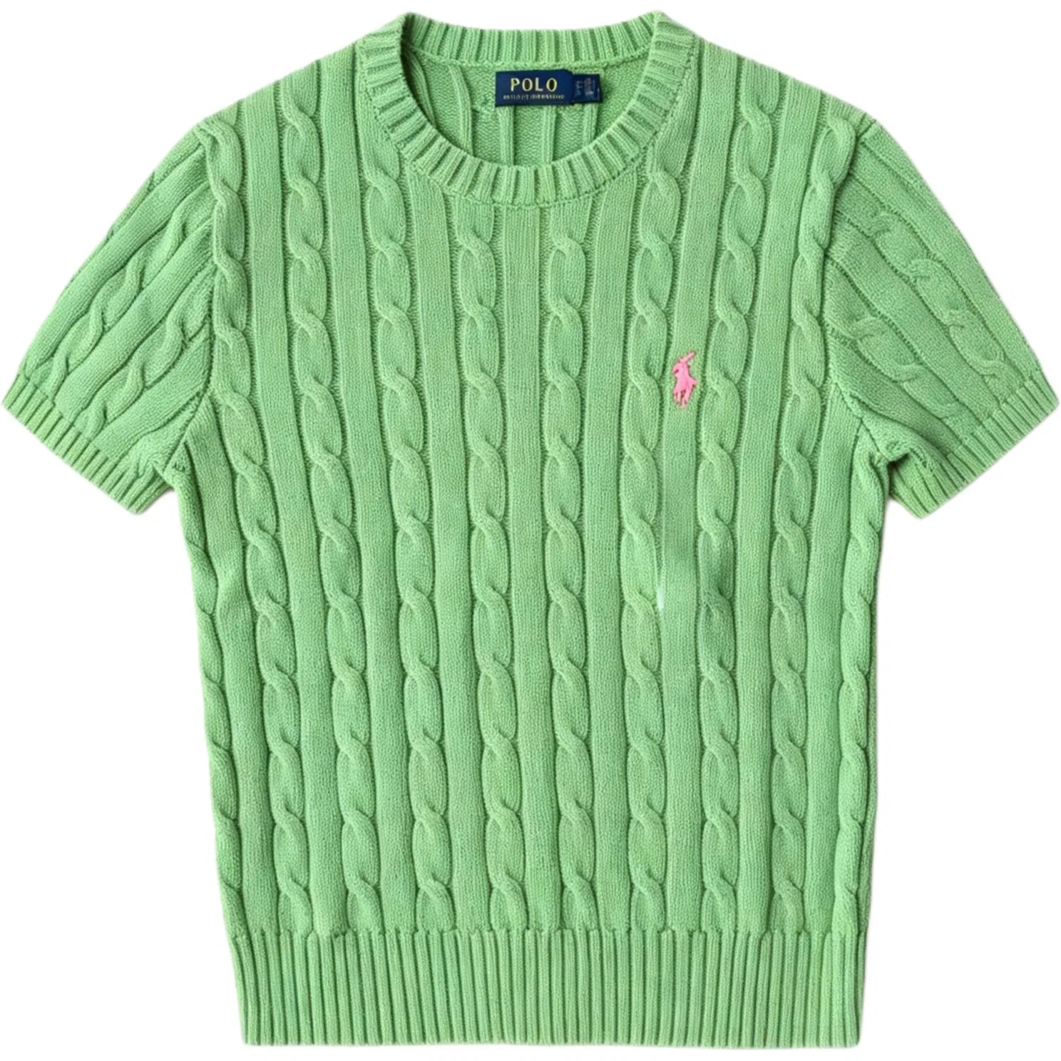 Вязаный джемпер с круглым вырезом Polo Ralph Lauren цвета авокадо