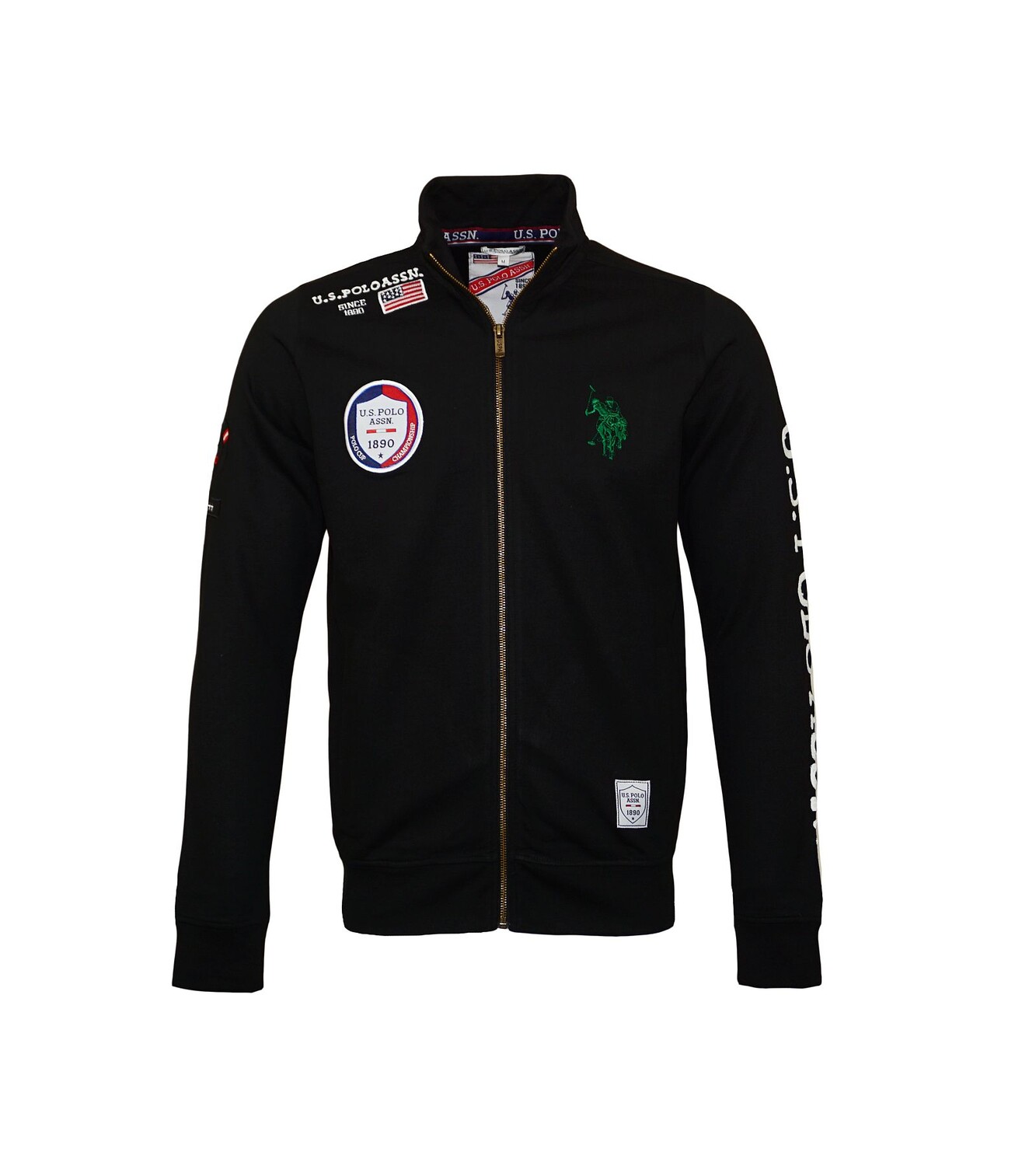 

Толстовка U.S. Polo Assn. Jacke 'Full Zip', черный