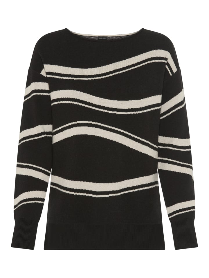 

Вязаный свитер с черно-песочным узором Laura Scott