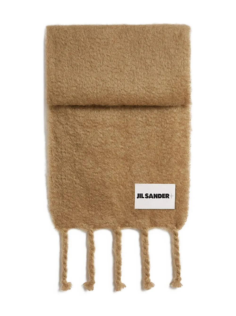 

Шарф из смесового мохера JIL SANDER+, коричневый