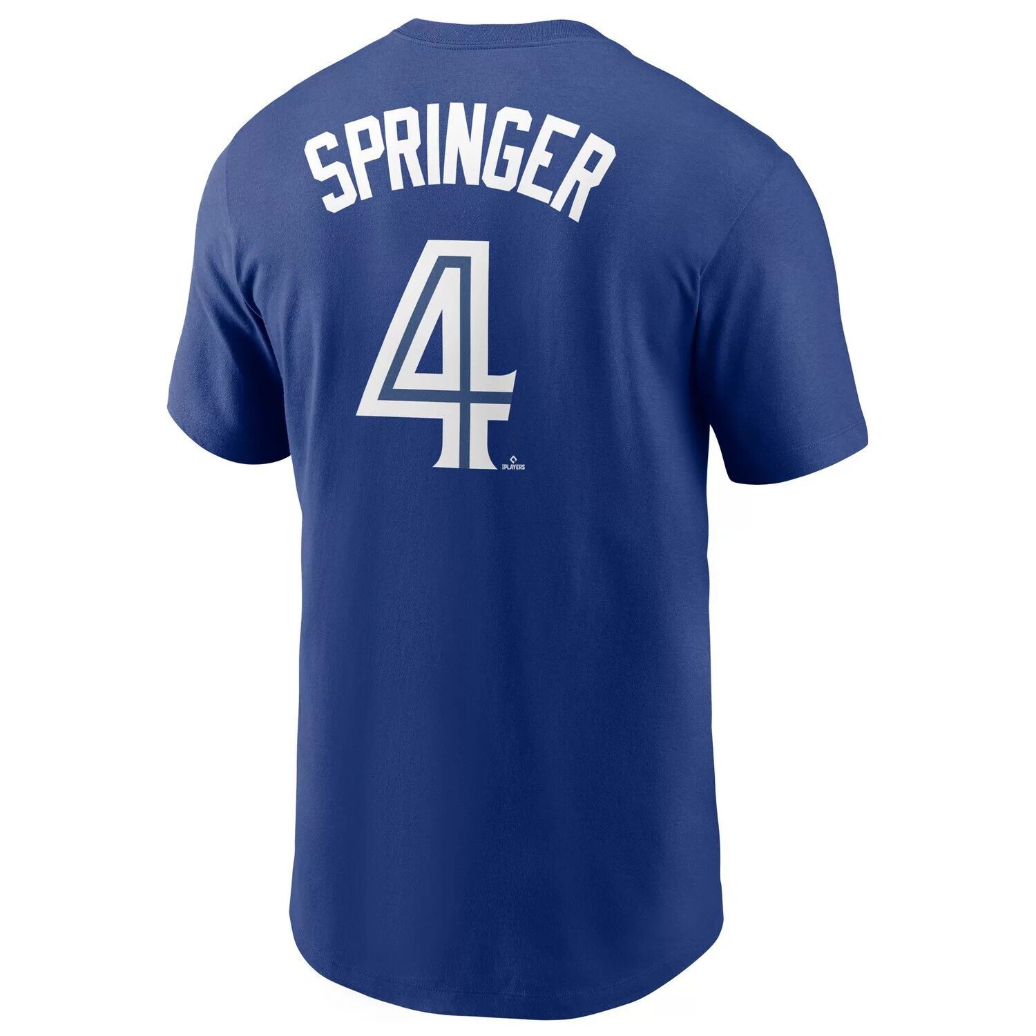 

Мужская футболка с именем и номером George Springer Royal Toronto Blue Jays Nike