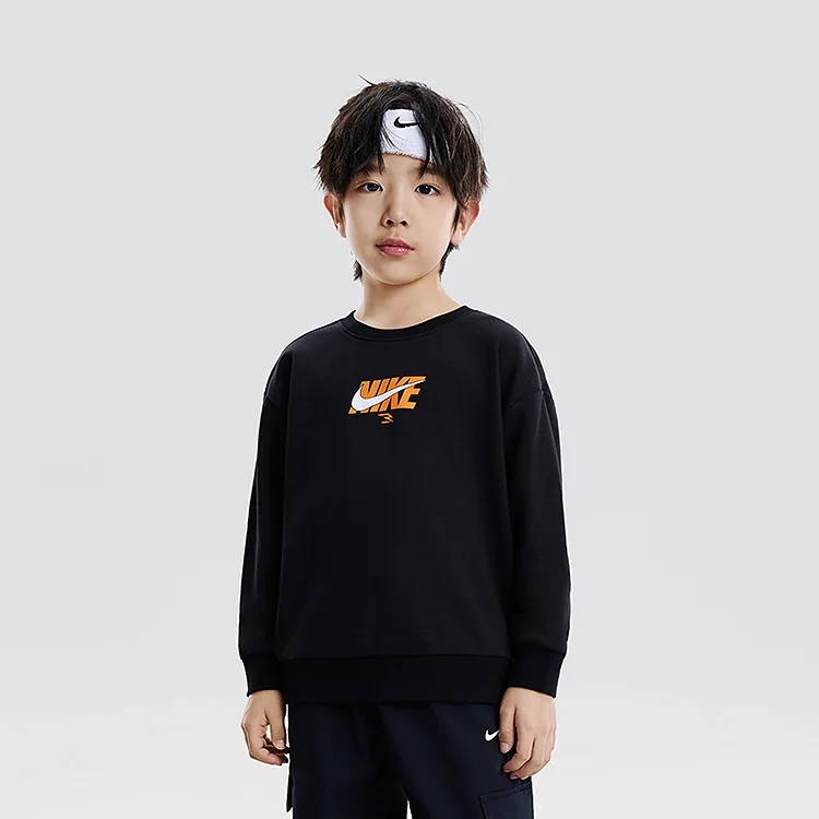 Детский свитшот с круглым вырезом Nike, красный — фото 4