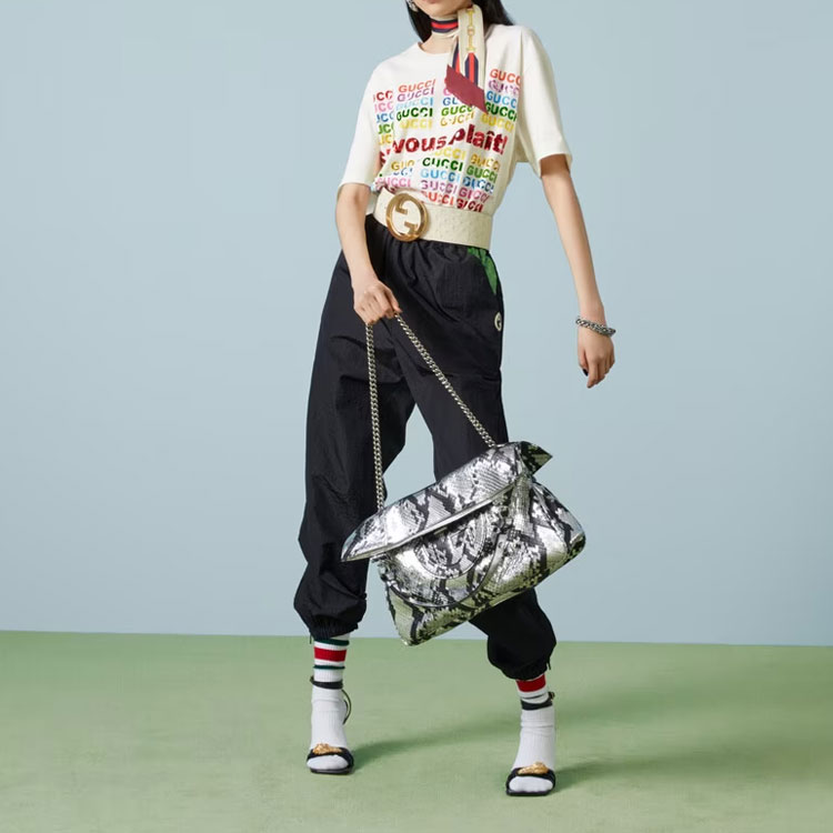 Футболка женская экрю GUCCI — фото 3