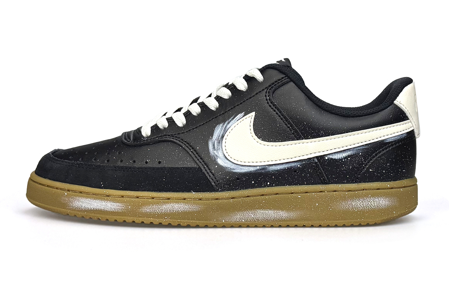

Nike Court Vision 1 Abrasion Resistant низкие скейтборд кроссовки мужские Black White
