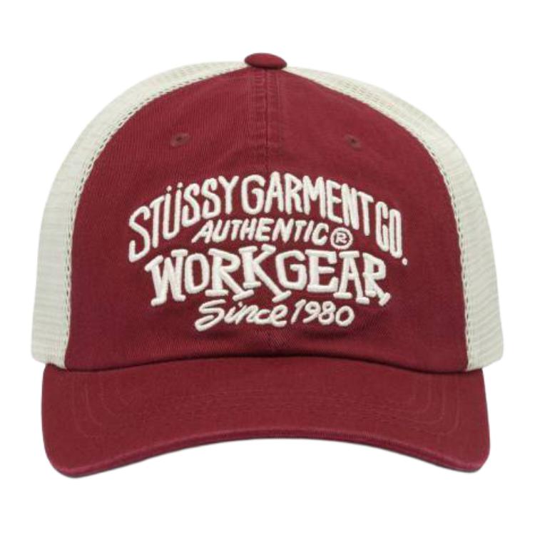 

Stussy Низкопрофильная рабочая кепка с ремешком, Red