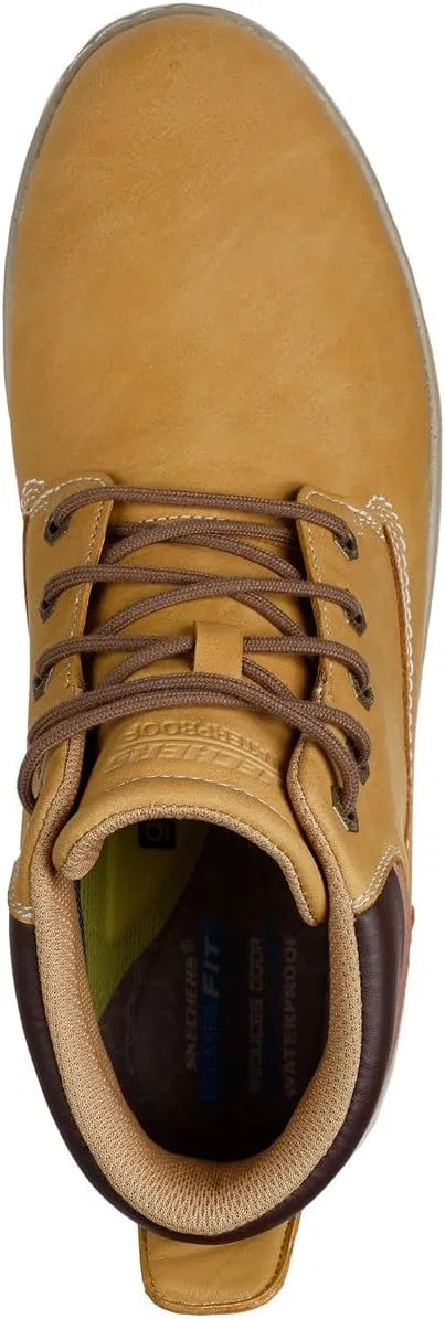 Мужские ботинки Skechers Garlan Deno из экокожи, коричневые, размер 45,5 EU — фото 2