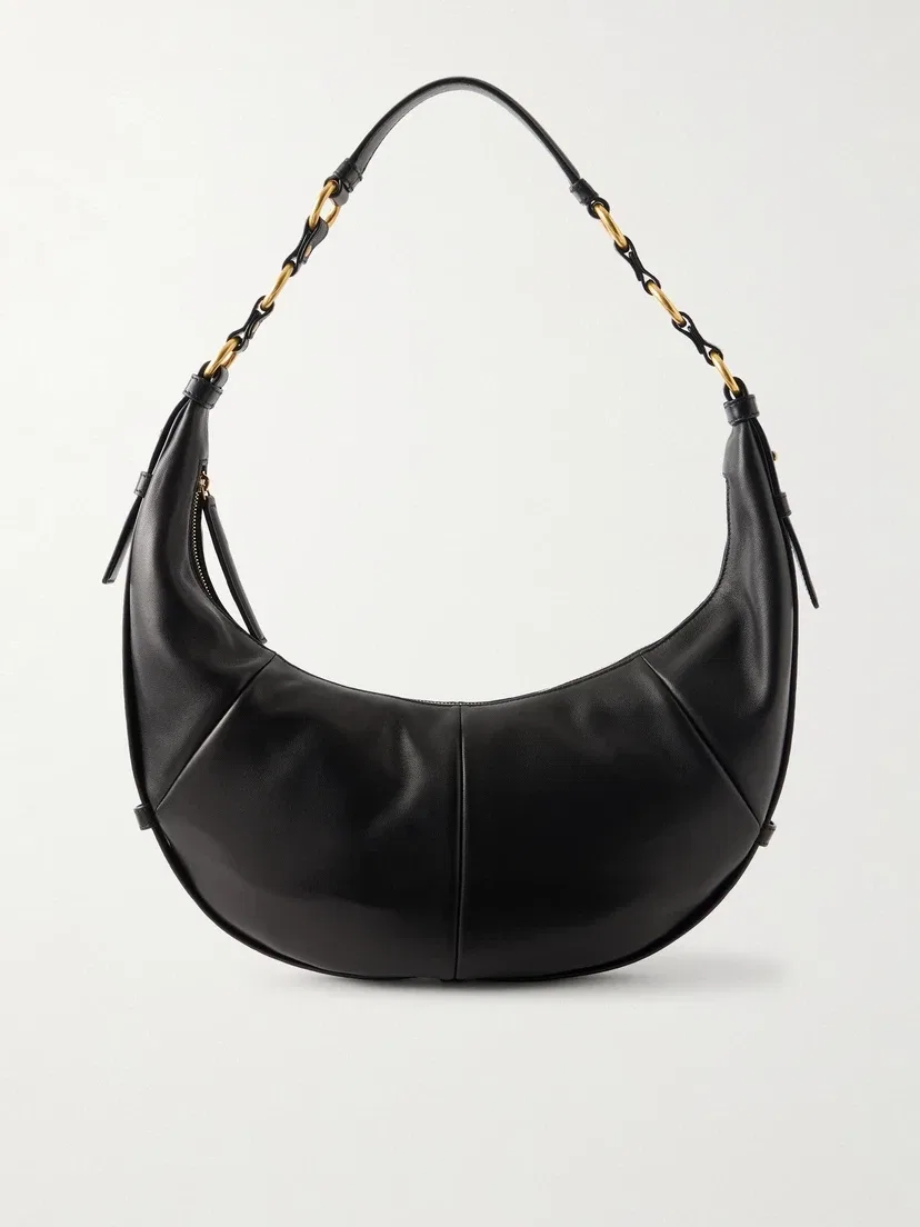 Кожаная сумка через плечо Saharienne SAINT LAURENT, черный