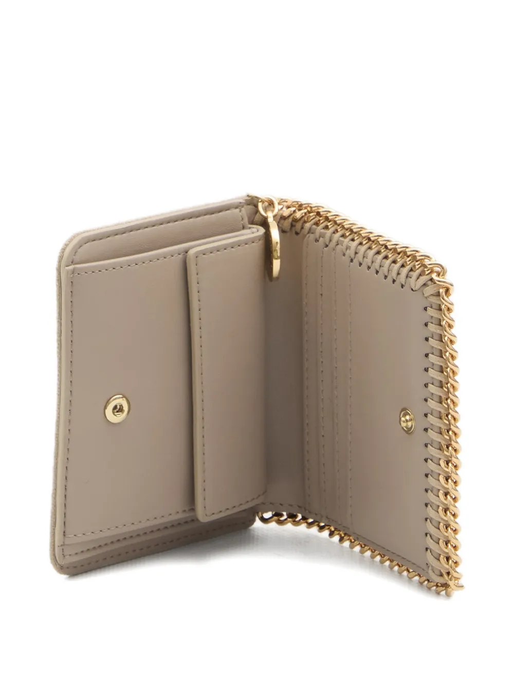 Двухскладной кошелек Falabella с цепочкой Stella Mccartney, нейтральный — фото 3