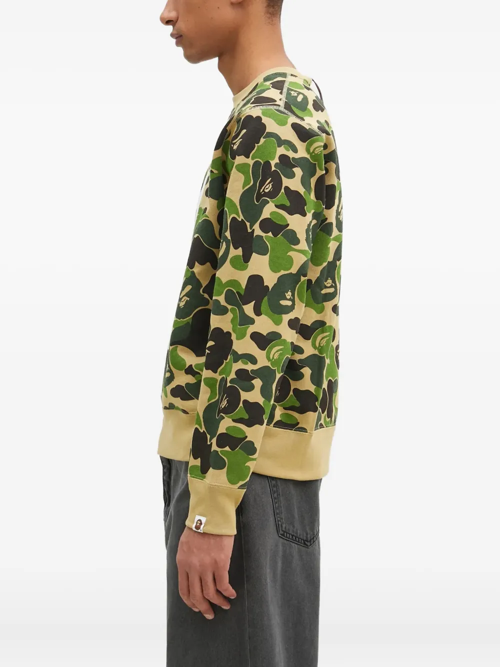 Толстовка с камуфляжным принтом A BATHING APE, зеленый — фото 3