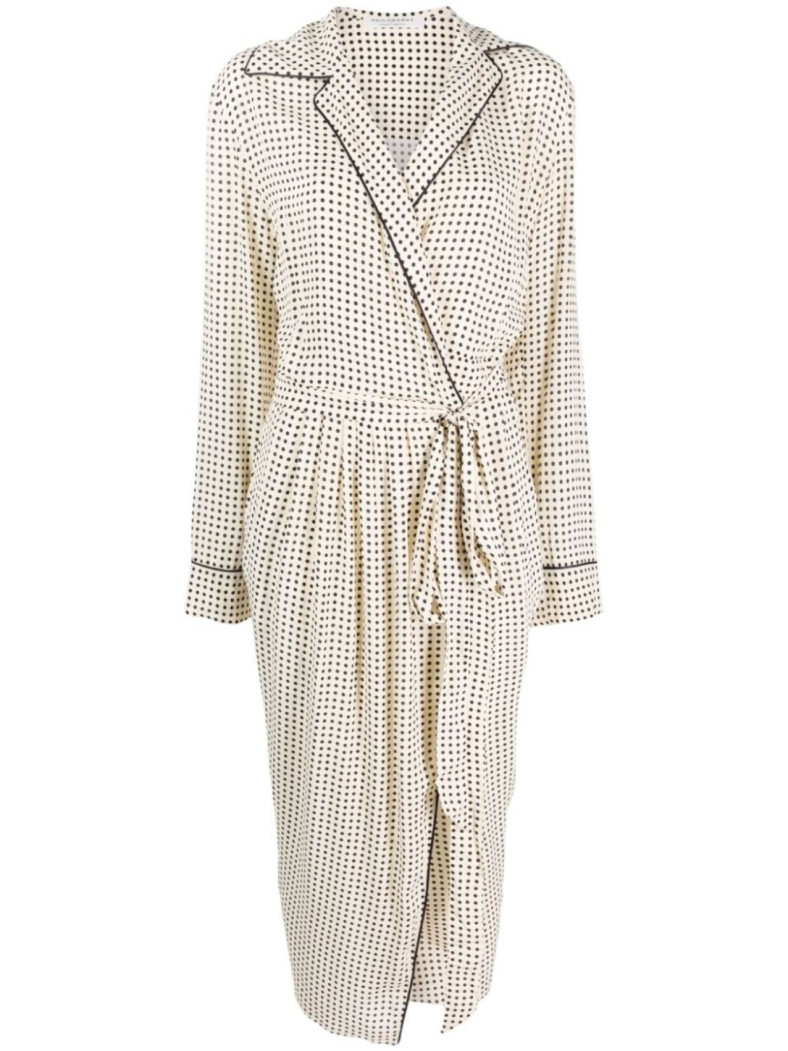 

Philosophy Di Lorenzo Serafini polka-dot print belted midi dress, нейтральный цвет