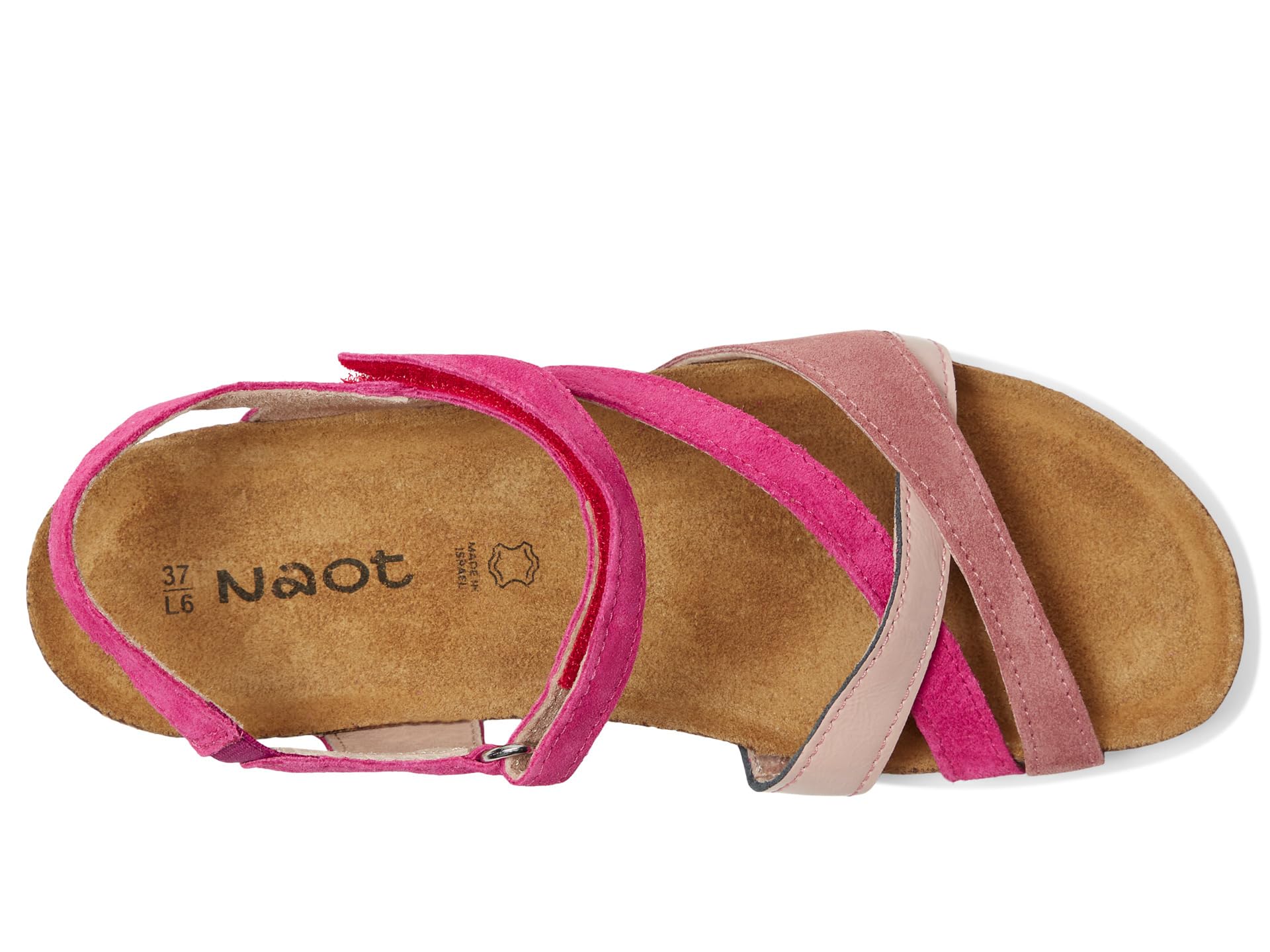 Туфли Naot Sophia, цвет Fuchsia Suede/Rose Suede/Porcelain Patent Leather — фото 2