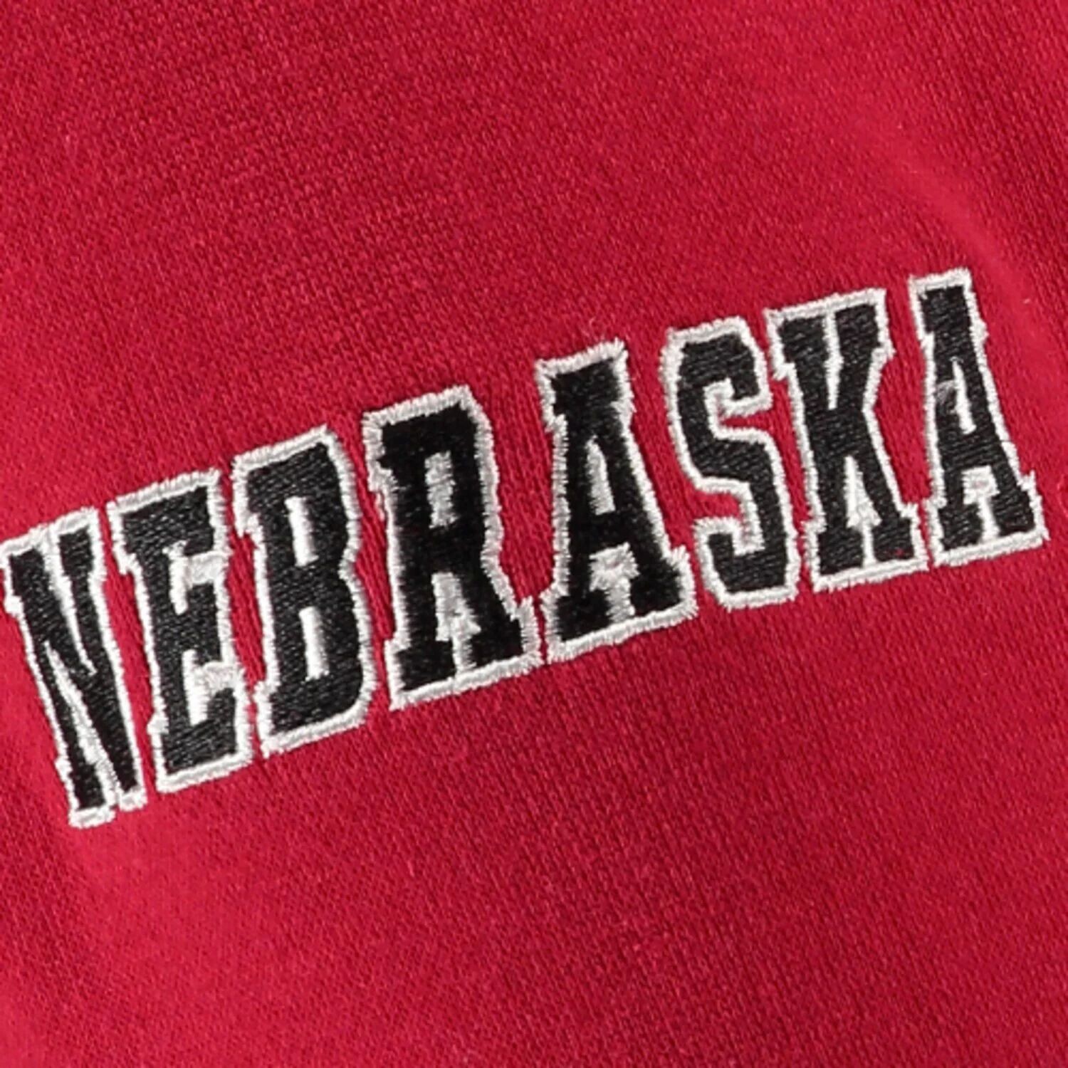 Пуловер с капюшоном и большим логотипом Youth Stadium Athletic Scarlet Nebraska Huskers Unbranded — фото 2
