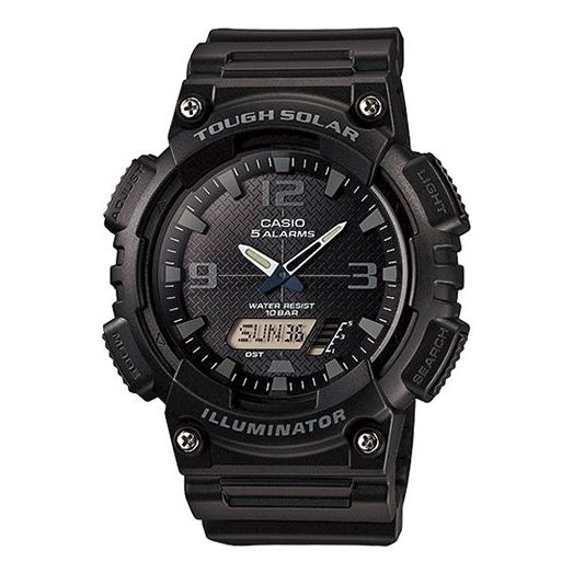 

Часы CASIO Waterproof Sports Solar Powered Mens Black Analog/Digital Combo, черный