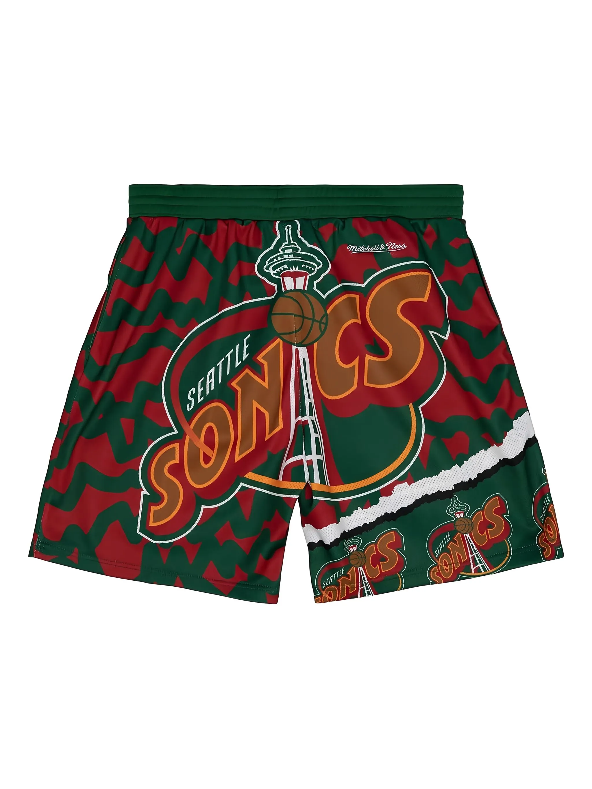 

Шорты Jumbotron 2.0 Sublimated Shorts NBA Seattle Supersonics Mitchell & Ness, зеленый
