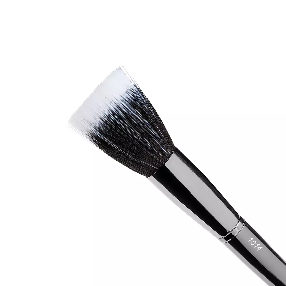 Кисть для лица Luxury grey brocha duo para difuminar polvos 1014 Maiko, 1 шт. — фото 3