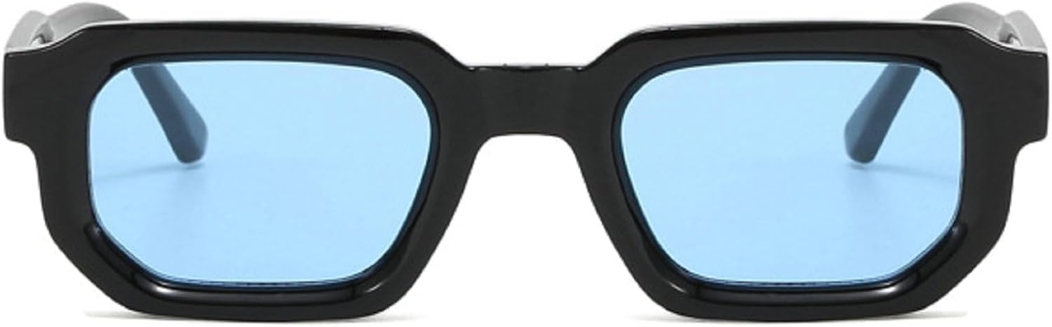 

Модные ретро-солнцезащитные очки маленького квадратного размера для женщин, защита UV400, винтажные панк-очки для мужчин, очки для активного отдыха в стиле Y2K mincl, Black&blue