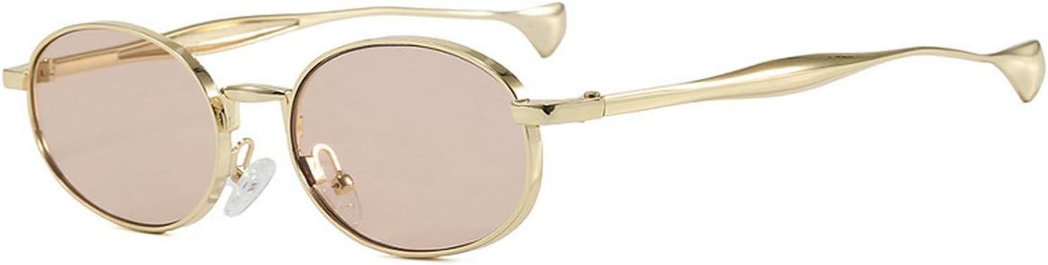 

Винтажные круглые маленькие солнцезащитные очки «кошачий глаз» Laureles для женщин, металлическая оправа, золотистый цвет, овальные солнцезащитные очки, мужские солнцезащитные очки, C3