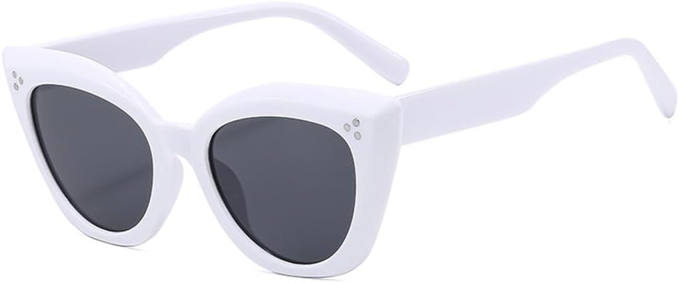 

Модные солнцезащитные очки «кошачий глаз» для женщин, винтажные солнцезащитные очки, персонализированные женские солнцезащитные очки с защитой от УФ-излучения UV400 HHZZYVY, White