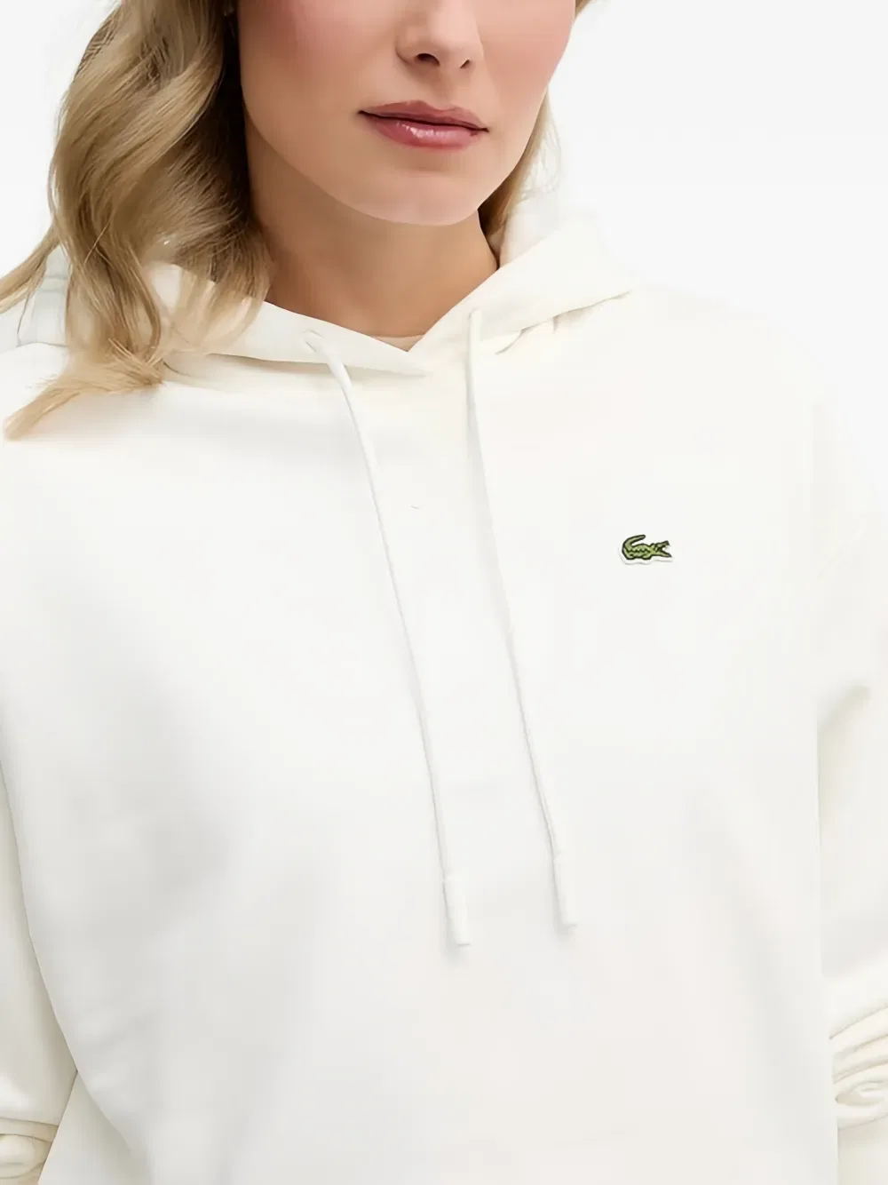 Худи Lacoste Нейтральный с логотипом, экрю — фото 2
